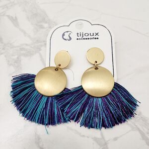 2/$20 Brand New Gold Tone Purple & Blue Earrings